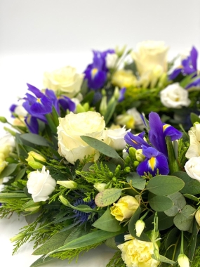 Blue and White Wreath