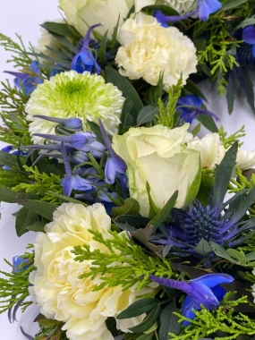 Cream and blue Wreath